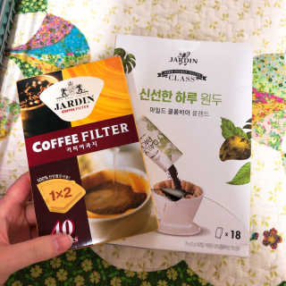 (주)쟈뎅 [쟈뎅] 클래스 신선한 하루 원두+여과지 SET — 1점을 준 리뷰어가 2019년 3월 올린 사용 사진