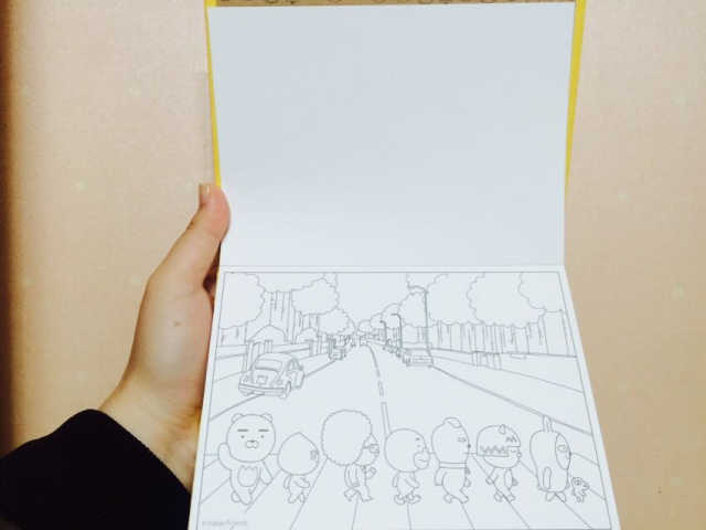 헬로, 카카오프렌즈 컬러링 엽서북 리뷰 사진