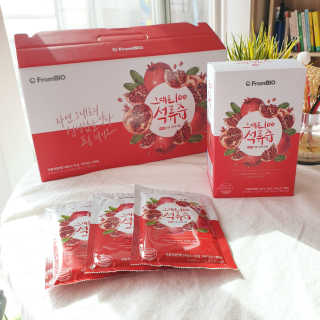 프롬바이오 오직 석류만 [그대로100 석류즙] 하루 1포로 건강하게 — 4.5점을 준 리뷰어가 2019년 9월 올린 사용 사진
