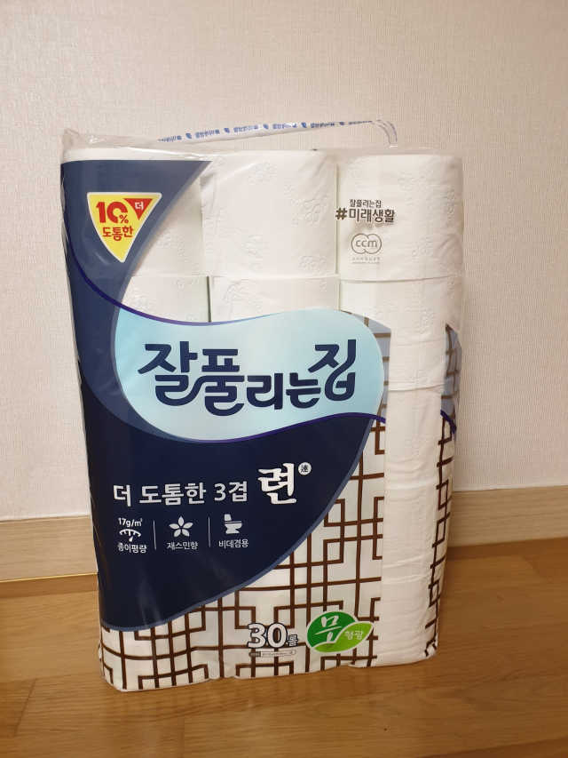 잘풀리는집 더 도톰한 3겹 련 30R 리뷰 사진