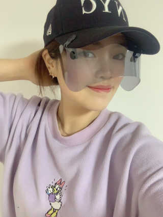 리얼사이트 리얼실드 눈얼굴보호용 선바이저 — 5점을 준 리뷰어가 2020년 3월 올린 사용 사진