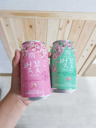 GS25 벚꽃 팝콘 + 벚꽃스파클링 + 벚꽃 청포도 에이드 — 5점을 준 리뷰어가 2018년 3월 올린 사용 사진