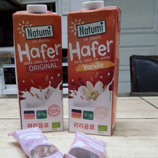 나투미 귀리음료 오리지날 1L + 바닐라 1L — 5점을 준 리뷰어가 2019년 2월 올린 사용 사진
