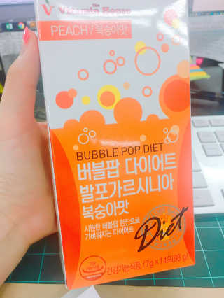비타민하우스 버블팝 다이어트 발포가르시니아 청포도/복숭아 — 2.5점을 준 리뷰어가 2017년 5월 올린 사용 사진
