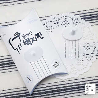프리젠트 벽지핀 돼지 화이트 3P — 5점을 준 리뷰어가 2017년 1월 올린 사용 사진