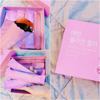 네츄럴굿띵스 태반 콜라겐 젤리 15포 — 4.5점을 준 리뷰어가 2018년 11월 올린 사용 사진