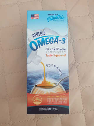 오메가-3스무디 [오메가스무디] 짜먹는 오메가3 DHA 임산부 어린이 — 5점을 준 리뷰어가 2019년 4월 올린 사용 사진