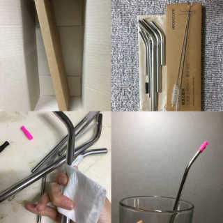 에코앤드] 환경을 생각한 스테인레스 빨대[직선,밴딩] — 5점을 준 리뷰어가 2019년 5월 올린 사용 사진