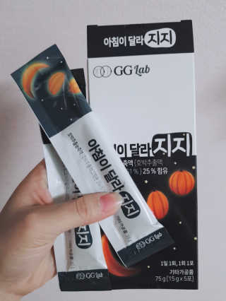 지지랩 [호박즙] 아침이 달라지지 15g x 5포 — 3.5점을 준 리뷰어가 2019년 12월 올린 사용 사진