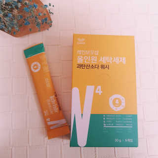 레인보우샵 올인원세탁세제,베이킹소다 스틱포6개입+세탁조클리너 — 4.33점을 준 리뷰어가 2018년 4월 올린 사용 사진