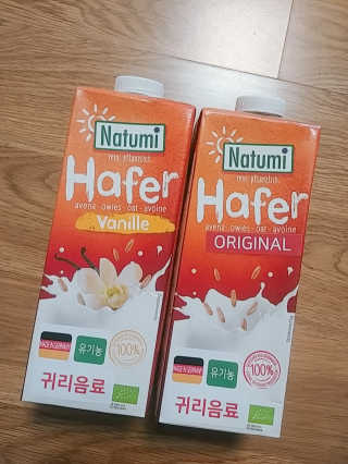 나투미 귀리음료 오리지날 1L + 바닐라 1L — 5점을 준 리뷰어가 2019년 2월 올린 사용 사진