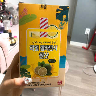 장수농가 리얼깔라만시 원샷 50ml 10팩+보틀 — 5점을 준 리뷰어가 2019년 5월 올린 사용 사진