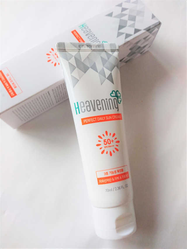 헤브닝 퍼펙트 데일리 선크림 70ml 리뷰 사진