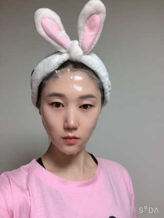셀더마 마린 콜라겐 하이드로겔 마스크팩 5박스 — 4점을 준 리뷰어가 2020년 3월 올린 사용 사진