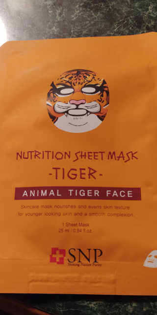 SNP 영양 시트 Mask_Tiger — 5점을 준 리뷰어가 2018년 12월 올린 사용 사진