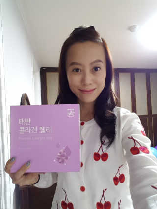 네츄럴굿띵스 태반 콜라겐 젤리 15포 — 5점을 준 리뷰어가 2018년 12월 올린 사용 사진
