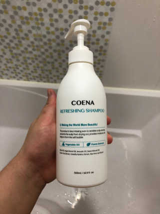 코에나샴푸 500ml — 3점을 준 리뷰어가 2019년 8월 올린 사용 사진