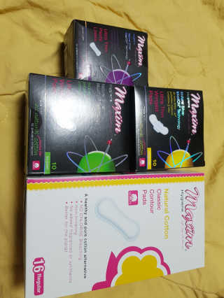 오플닷컴 맥심 하이진 안심생리대 패키지 — 5점을 준 리뷰어가 2018년 6월 올린 사용 사진
