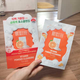 비알티씨 V10 파우더 클렌징 티백 2종 — 3점을 준 리뷰어가 2019년 2월 올린 사용 사진