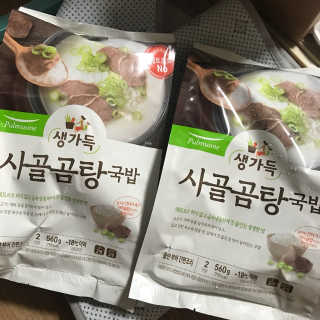 [풀무원] 사골곰탕국밥 황태해장국밥 — 5점을 준 리뷰어가 2018년 6월 올린 사용 사진
