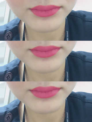 [블랙루즈] 에어 핏 촉촉틴트 + 크리미 벨벳 립크레용 — 5점을 준 리뷰어가 2018년 7월 올린 사용 사진