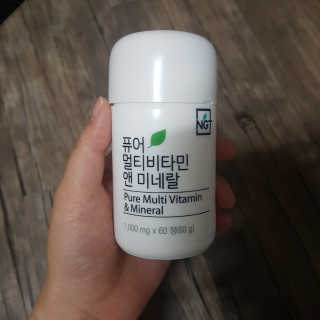네츄럴굿띵스 퓨어 멀티비타민 앤 미네랄 30일분 — 4.33점을 준 리뷰어가 2018년 6월 올린 사용 사진
