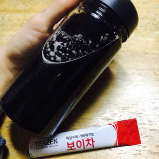 티젠 보이차 + 마이보틀 세트 — 5점을 준 리뷰어가 2018년 6월 올린 사용 사진