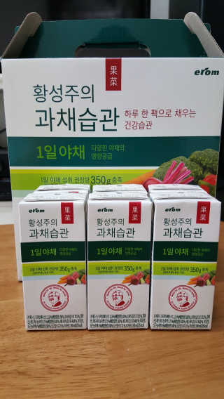 이롬 황성주의 과채습관 1일 야채 과일 주스 랜덤 세트 — 5점을 준 리뷰어가 2018년 7월 올린 사용 사진