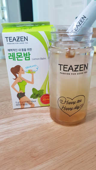 티젠 레몬밤 + 마이보틀 — 4점을 준 리뷰어가 2018년 7월 올린 사용 사진