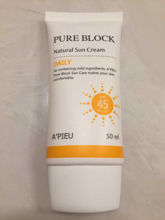 PURE BLOCK NATURAL DAILY SUN CREAM 리뷰 사진