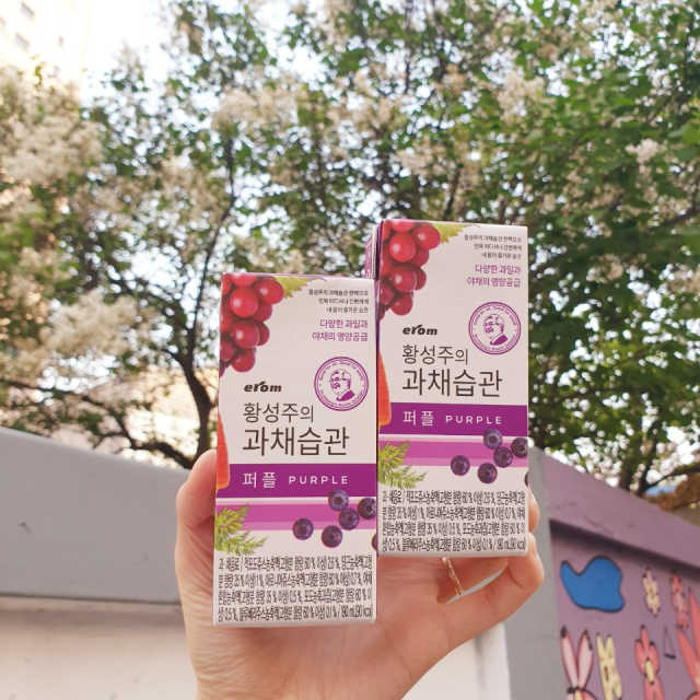 황성주의 과채습관 옐로우,퍼플_랜덤1종,190mlX16개입 리뷰 사진