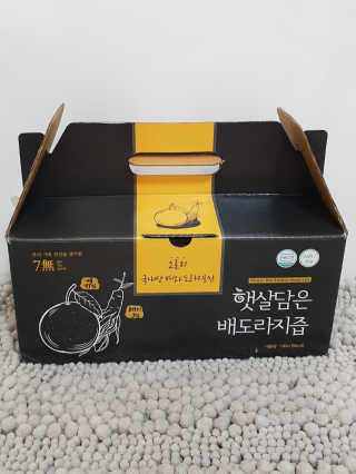 착즙하는 남자 햇살담은 명품 사과즙10포 배도라지즙 10포 — 5점을 준 리뷰어가 2018년 9월 올린 사용 사진