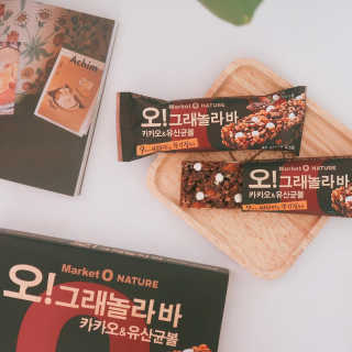 오그래놀라 카카오유산균볼 오그래놀라바 카카오앤유산균볼 — 5점을 준 리뷰어가 2020년 3월 올린 사용 사진
