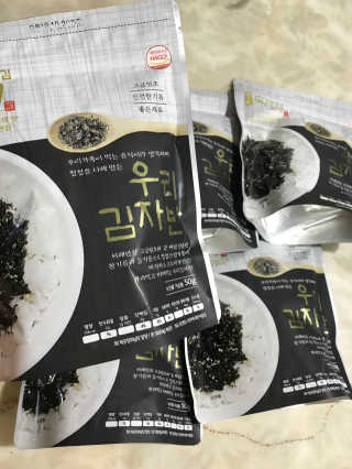 광천우리맛김 우리집밥도둑 맛있는광천김 우리김자반 50g 5봉 — 5점을 준 리뷰어가 2018년 3월 올린 사용 사진