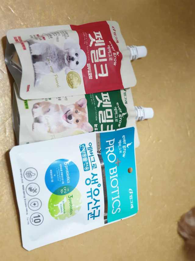 [빙그레] 에버그로 생유산균 1봉（10포입）+펫밀크2팩 리뷰 사진