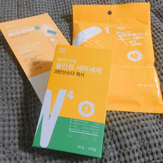 레인보우샵 올인원 세탁세제 스틱포 6개입 + 세탁조클리너 — 5점을 준 리뷰어가 2018년 3월 올린 사용 사진