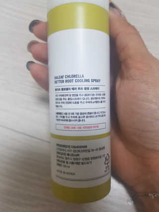 달리프 클로렐라 베러 루트 쿨링 스프레이 100ml — 3.67점을 준 리뷰어가 2018년 12월 올린 사용 사진