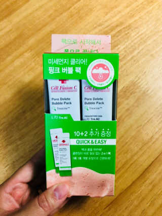 셀퓨전씨 트리악 포어 딜리트 버블 팩 — 4.5점을 준 리뷰어가 2018년 7월 올린 사용 사진