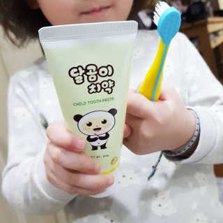 달곰이 어린이 치약+어린이 칫솔 SET — 5점을 준 리뷰어가 2018년 2월 올린 사용 사진