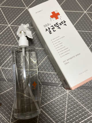 [펫토리아]살균뚝딱 강아지 고양이 살균소독제 탈취제 — 5점을 준 리뷰어가 2020년 2월 올린 사용 사진