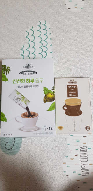 (주)쟈뎅 [쟈뎅] 클래스 신선한 하루 원두+여과지 SET — 5점을 준 리뷰어가 2019년 4월 올린 사용 사진
