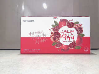 프롬바이오 오직 석류만 [그대로100 석류즙] 하루 1포로 건강하게 — 5점을 준 리뷰어가 2019년 10월 올린 사용 사진
