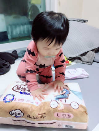 보솜이 액션핏 팬티형 — 4.5점을 준 리뷰어가 2019년 3월 올린 사용 사진