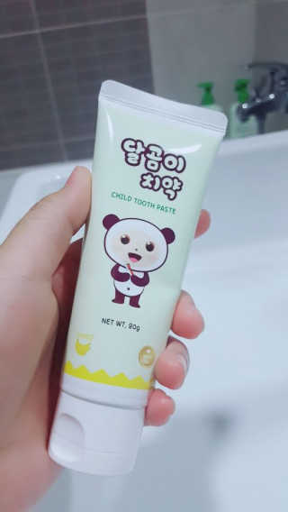 달곰이 어린이 치약+어린이 칫솔 SET — 5점을 준 리뷰어가 2017년 7월 올린 사용 사진