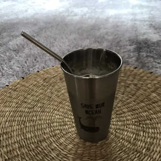 에코앤드] 환경을 생각한 스테인레스 빨대[직선,밴딩] — 4점을 준 리뷰어가 2019년 5월 올린 사용 사진