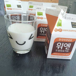 [gs25 X 한국야쿠르트] 위엔 드링킹요거트 5개입 — 5점을 준 리뷰어가 2019년 7월 올린 사용 사진
