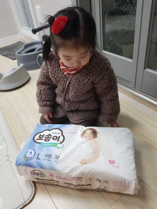 보솜이 리얼코튼 팬티형 — 5점을 준 리뷰어가 2019년 3월 올린 사용 사진