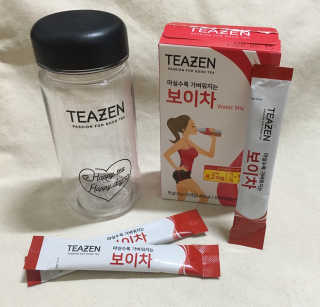 티젠 보이차 + 마이보틀 세트 — 4.83점을 준 리뷰어가 2018년 6월 올린 사용 사진