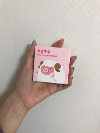 미팩토리 뿌숭뿌숭팩트 + 퍼프 2개 추가 증정 — 3.5점을 준 리뷰어가 2019년 8월 올린 사용 사진