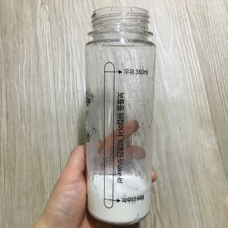 오붐주식회사 오붐 설탕을 뺀 요거트 파우더 라이트 550g+보틀 — 5점을 준 리뷰어가 2018년 1월 올린 사용 사진